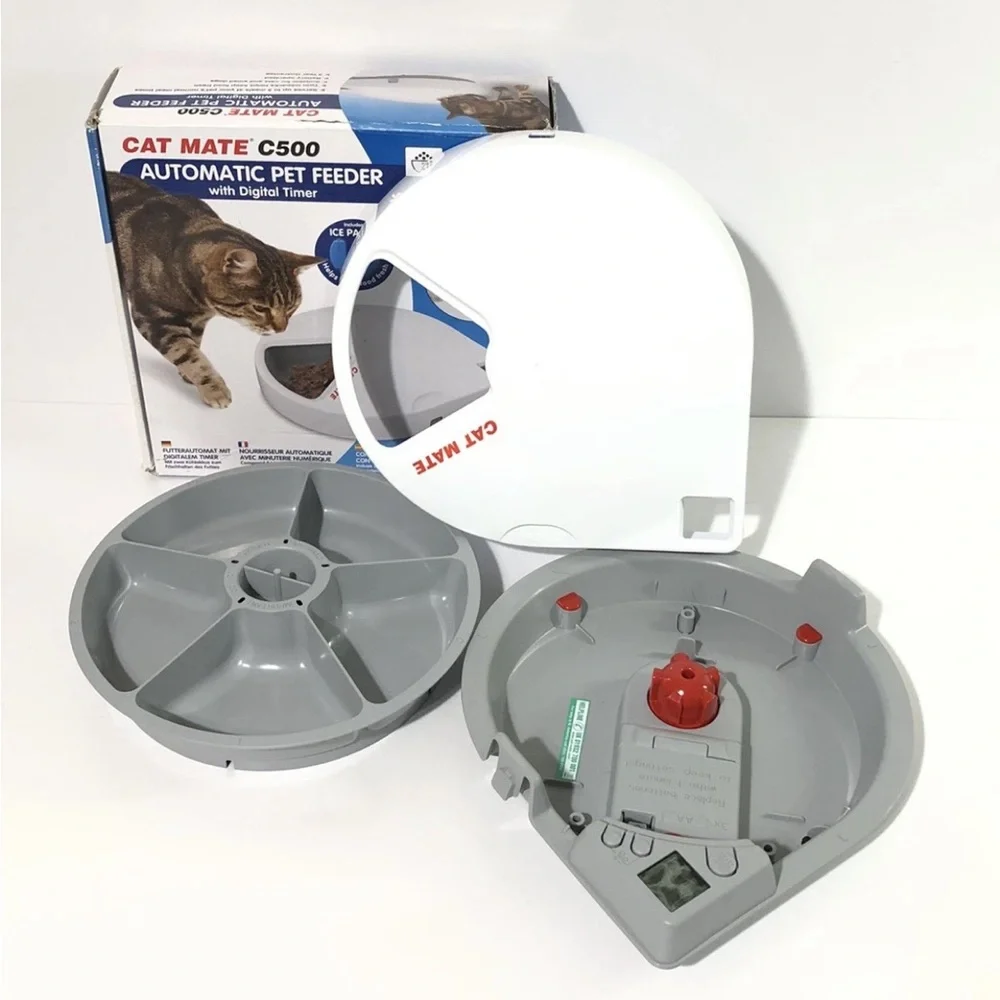Cat Mate C500 Automatic Pet Feeder - White